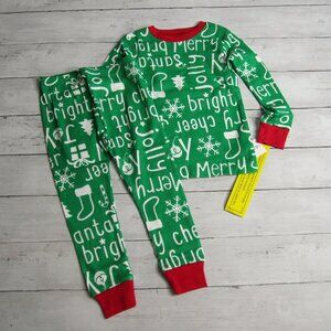 Carter's Pajama Set Boy's Size 2T Christmas Holiday Unisex Family